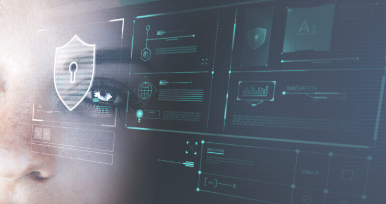 eye of a futuristic robot